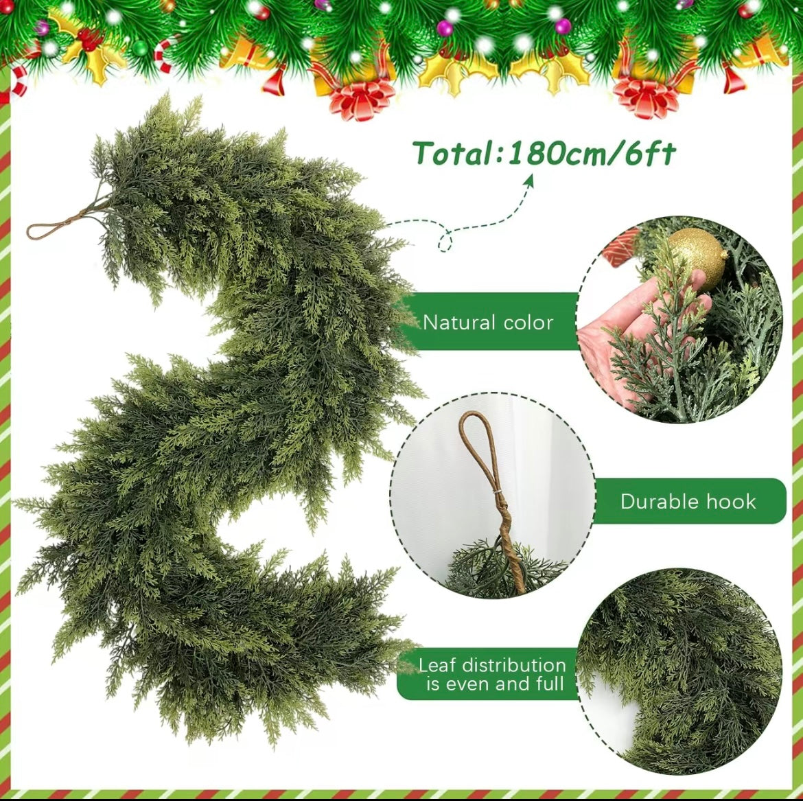 Artificial Cedar Garlands Set