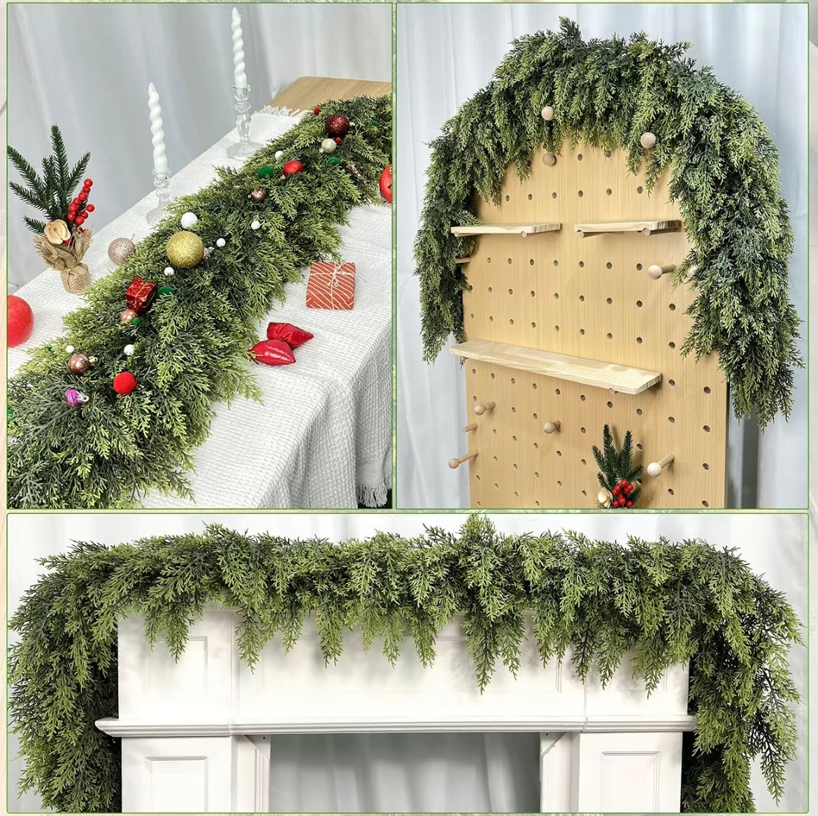 Artificial Cedar Garlands Set