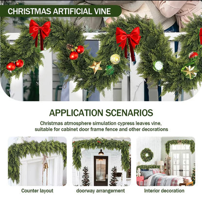 Artificial Cedar Garlands Set