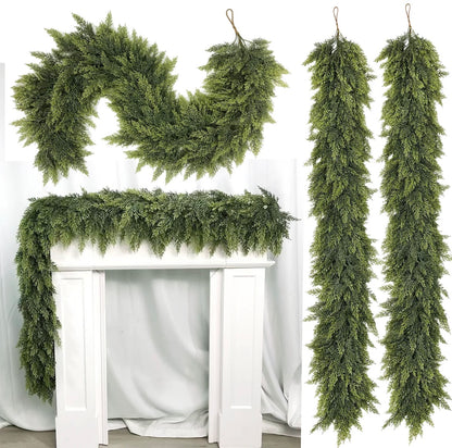 Artificial Cedar Garlands Set